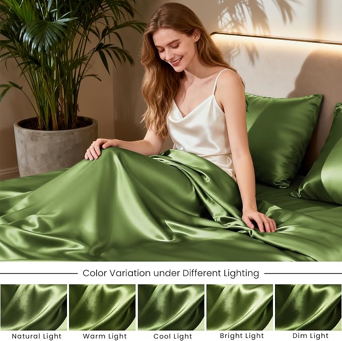 Love's cabin California King Satin Sheet Sets - Image 7