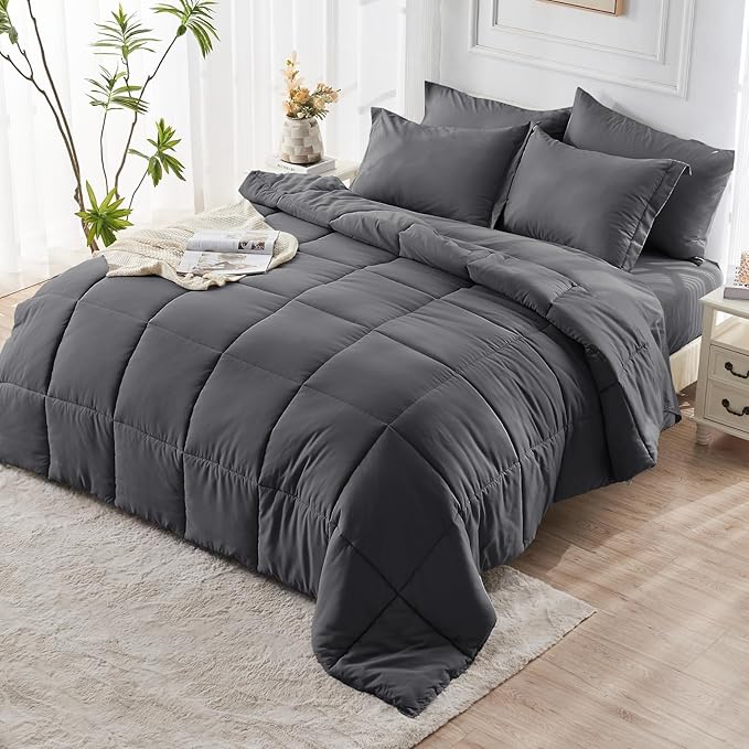 JOLLYVOGUE Queen Comforter Set, Ultra-Soft Bed in a Bag Queen Size 7 Pieces - Image 8
