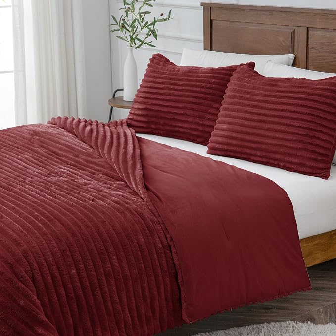 BEDELITE Fleece California King Comforter Set -Super Soft & Warm Fluffy - Image 8