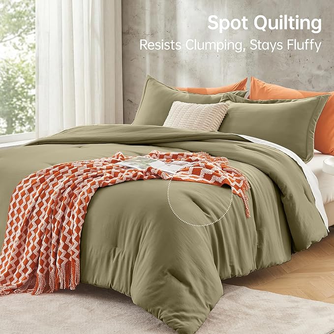 MUXHOMO King Size Comforter Set, All Season Ultra Soft Down Alternative Bedding - Image 5