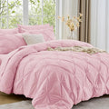 Sasttie Full Size Comforter Set, 7-Piece Bed in a Bag, Pintuck Bedding Set by SASTTIE