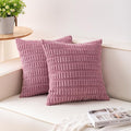 Aegero Pack of 2 Corduroy Decorative Throw Pillow Covers 24x24 Inch Soft by Unknown