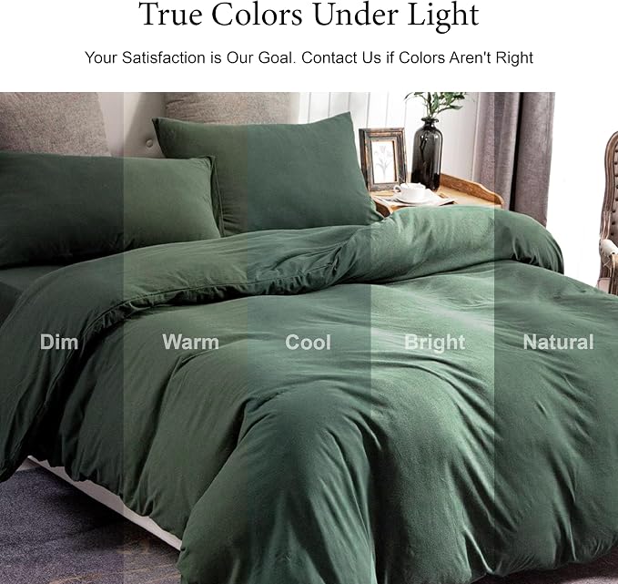 PURE ERA Jersey Knit Duvet Cover Set 100% T-Shirt Cotton Super Soft Comfy 2pc - Image 6