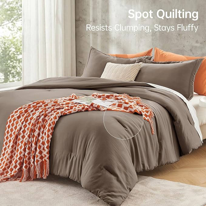 MUXHOMO King Size Comforter Set, All Season Ultra Soft Down Alternative Bedding - Image 5