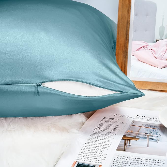 100% Mulberry Silk Pillowcase for Hair and Skin, 22 Momme Pure Natural Silk - Image 3