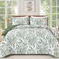WONGS BEDDING Quilt King Size, Botanical Quilt by WONGSBEDDING