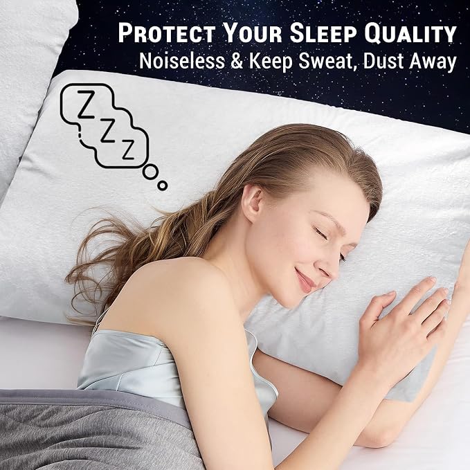 Gogreen Bamboo Rayon Waterproof Pillow Protector, Breathable Case Cover - Image 4