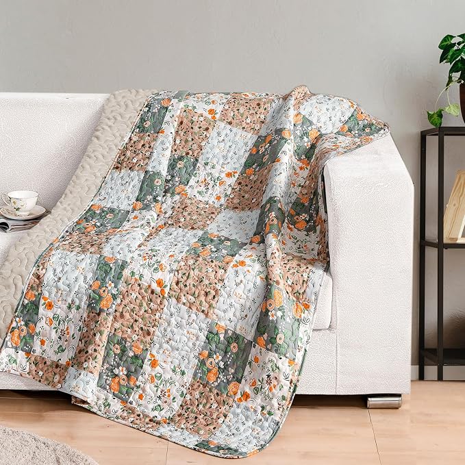 Exclusivo Mezcla 50"x 60" Quilted Throw Blanket- Microfiber Quilt Throw by ExclusivoMezcla