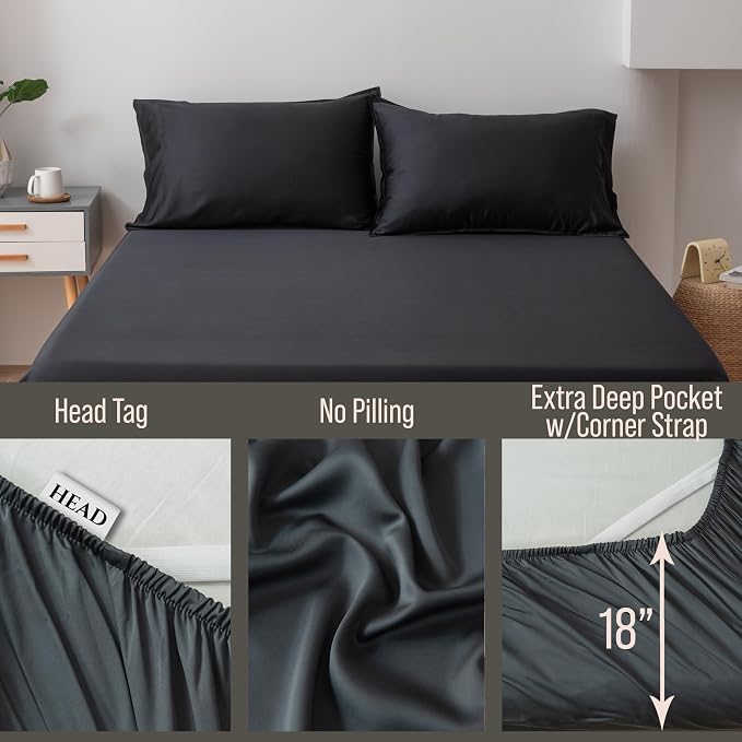 Bella Coterie Luxury Bamboo Viscose King Size Fitted Sheet Only | 100% - Image 3