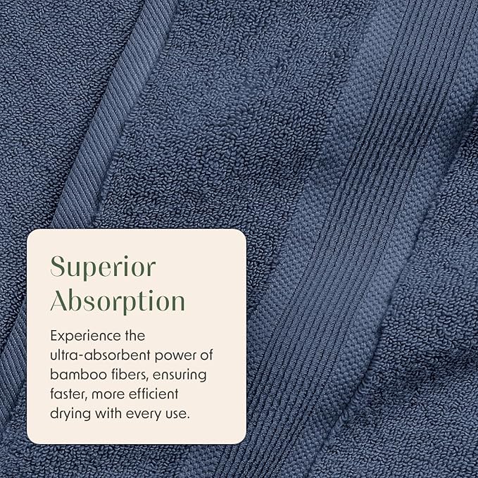 Springtree Home Luxury Viscose from Bamboo Bath Towel Set of 4 | 35% Viscose - Image 6