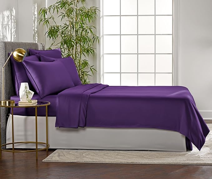 Pure Bamboo King Sheets, Genuine 100% Organic Viscose Derived from Bamboo Bed - Image 4