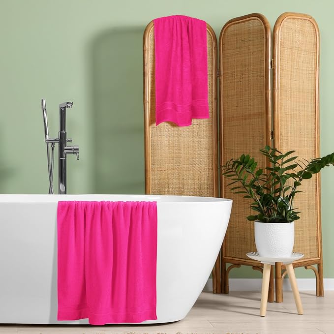 BELZZI Home Ultra Soft 4 Pack Oversized Bath Towel Set 27x54, Cotton Compact - Image 5