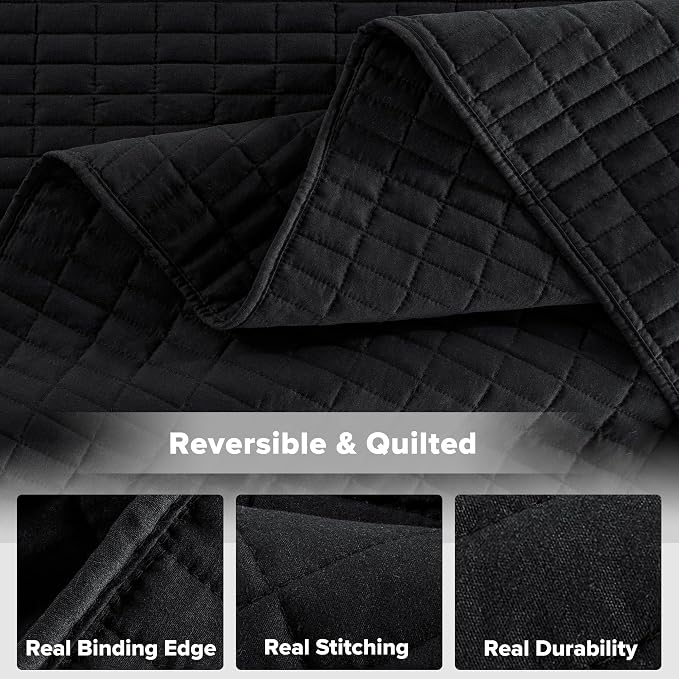 Comfort Spaces Kienna Quilt Set- Double Sided Stitching Design Summer Blanket - Image 6