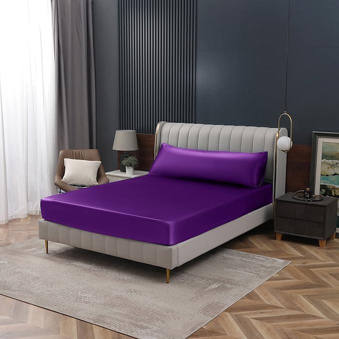 Homiest Purple Satin Fitted Sheet - Image 7