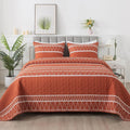 Andency Terracotta Oversized Super King Quilt Set, 3 Pieces Boho Lightweight by Andency