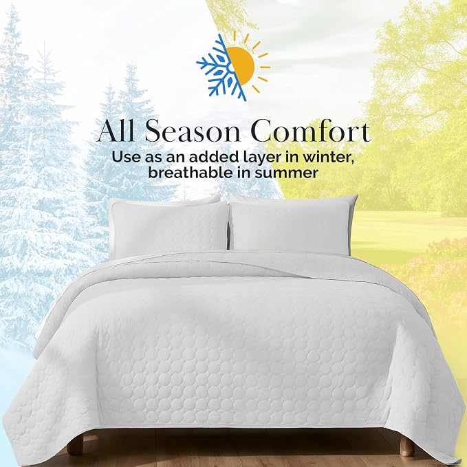Southshore Fine Living, Inc. King Size White Quilt Bedding Set - Image 9