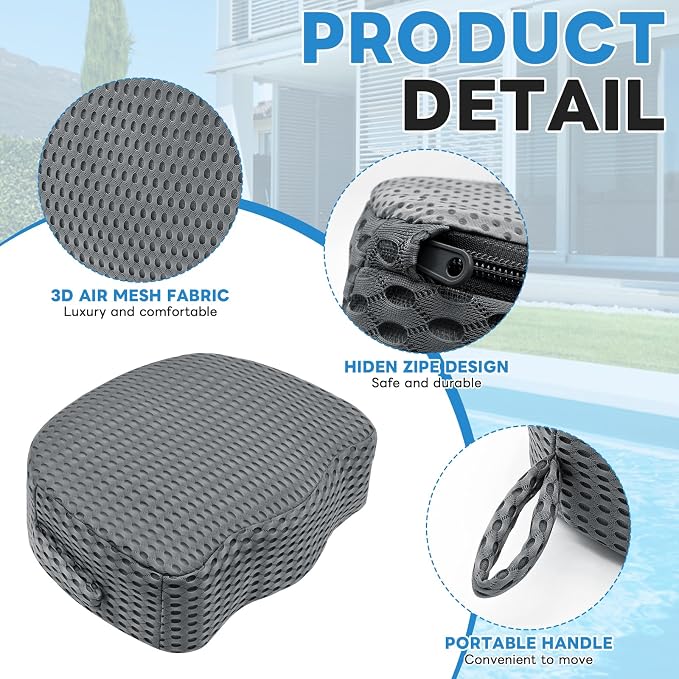 Hot Tub Booster Seat for Adults, Weighted 5" Extra Thick Spa Cushion, 4+ lbs - Image 2