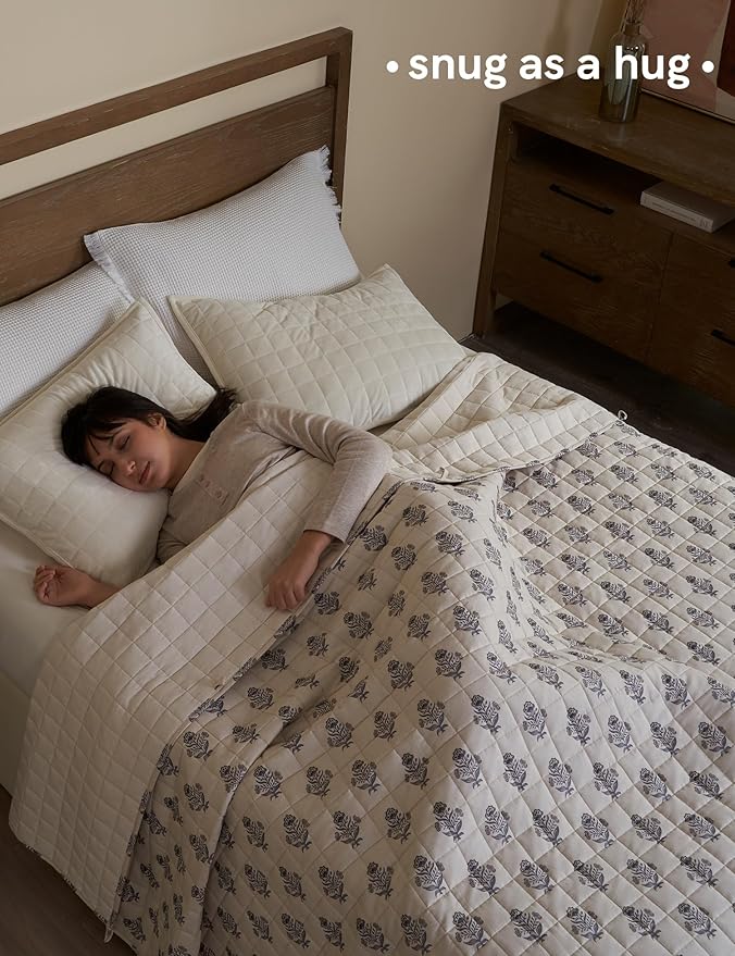 YnM King Size Linen Weighted Blanket - Image 3