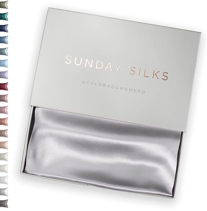 SUNDAYSILKS™ Premium Silk Pillow Cases | 100% Mulberry Silk Pillowcase by ColoradoHomeCo