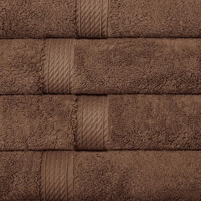 SUPERIOR Egyptian Cotton Pile Hand Towel Set of 4, Ultra Soft Luxury Towels - Image 3