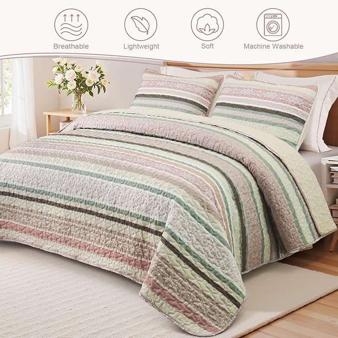Exclusivo Mezcla Reversible Boho Quilts Queen Size - Image 2
