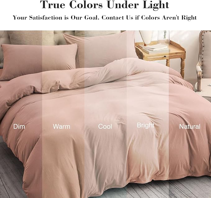 PURE ERA Jersey Knit Duvet Cover Set 100% T-Shirt Cotton Super Soft Comfy 2pc - Image 5
