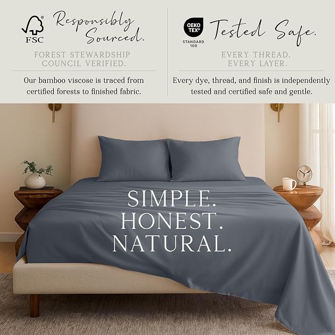 Karissa Mae Cooling Bamboo Viscose King Size Pillowcase Set | 100% FSC - Image 4