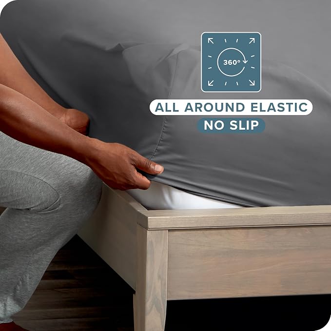 Bare Home 2-Pack Fitted Bottom Sheets Twin XL - Image 3