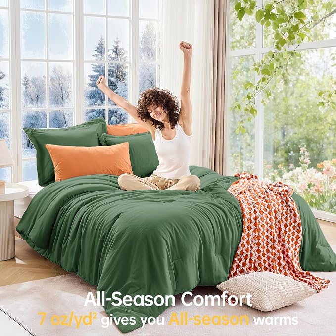 MUXHOMO Full Comforter Sets, All Season Ultra Soft Down Alternative Bedding - Image 4