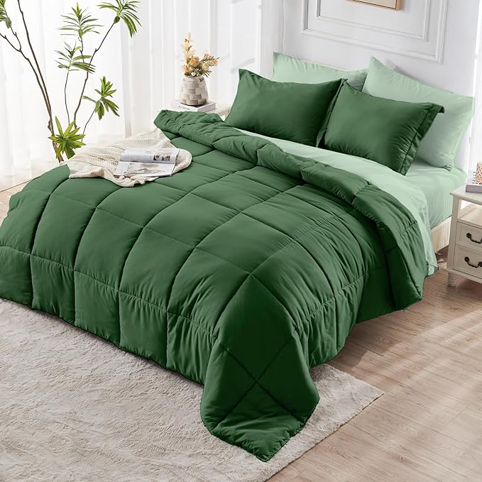 JOLLYVOGUE Queen Comforter Set, Ultra-Soft Bed in a Bag Queen Size 7 Pieces - Image 8