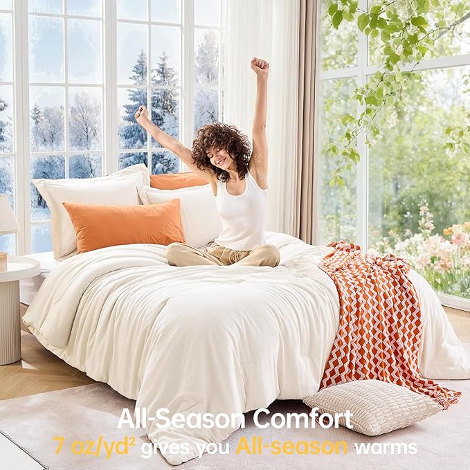 MUXHOMO California King Comforter Set, All Season Ultra Soft Down Alternative - Image 4