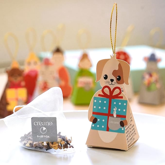 Creano Organic Herbal Tea Gift Set ‘Tea Lovers’ – 9 pyramid tea bags in 9 cute - Image 5