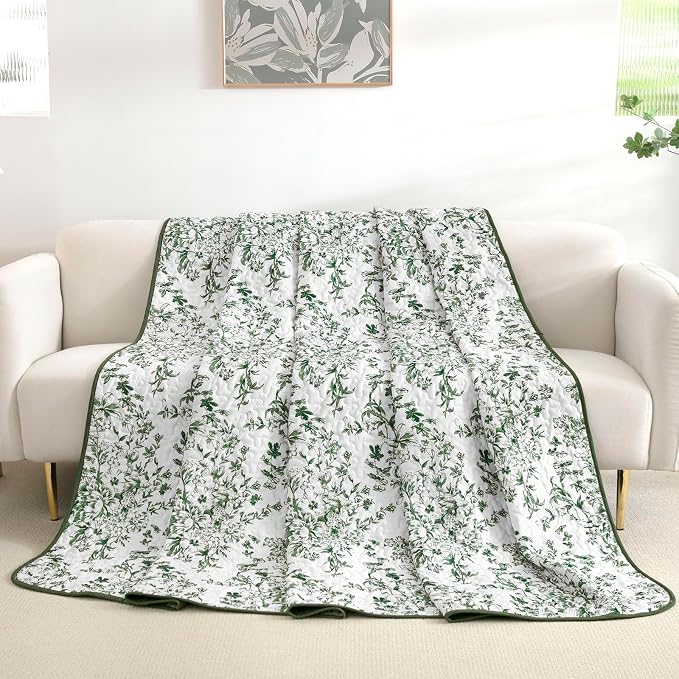 WONGS BEDDING Quilt King Size, Botanical Quilt - Image 8