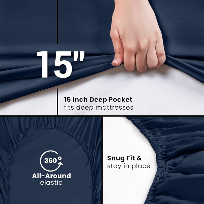 Utopia Bedding Queen Fitted Sheet - Image 3