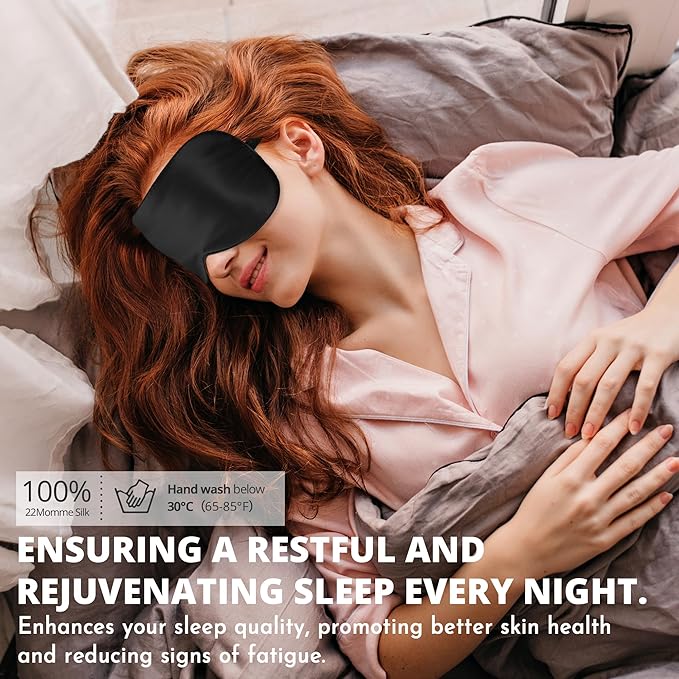Silk Sleep Mask 100% 22 Momme Mulberry, Sleep Eye Mask - Image 5