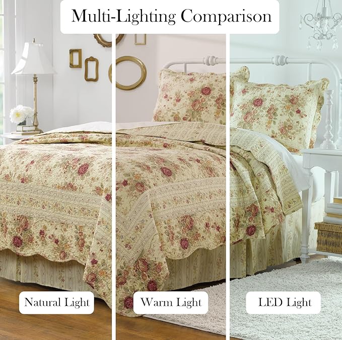 Greenland Home Antique Rose Full/Queen Quilt Set - Image 4
