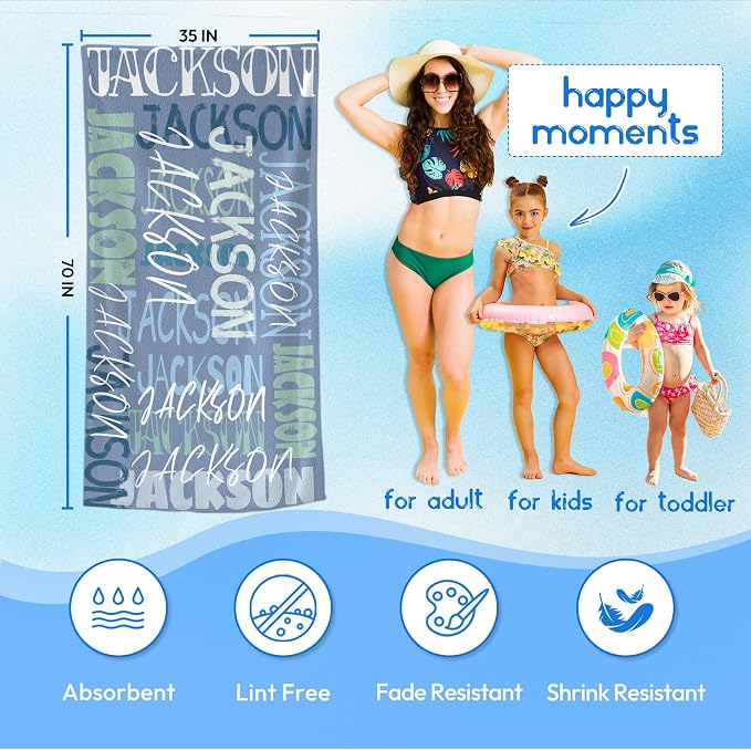 JML Personalized Beach Towel - Image 3