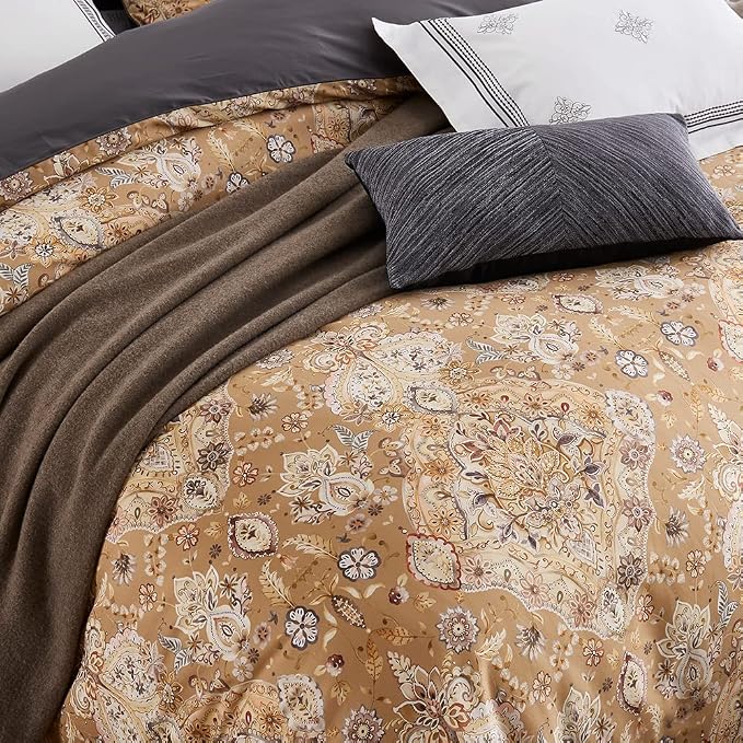 Cupocupa Duvet Cover Queen Size Set Boho Floral Pattern Duvet Cover Queen - Image 6