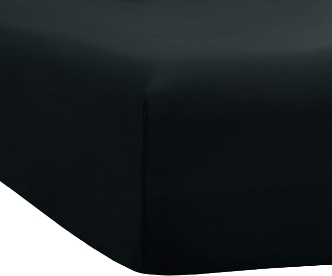 Sfoothome Black Fitted Sheet, 14 Inch Pocket Deep, Microfiber Sheets, King Size - Image 3
