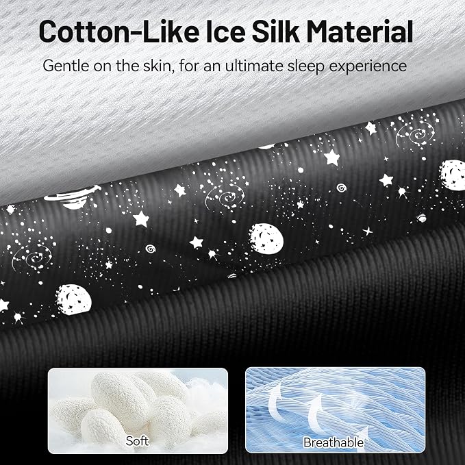 LOVE EYE Dual Side Sleep Mask, Ice Silk Eye Sleeping Mask & Blindfold - Image 2
