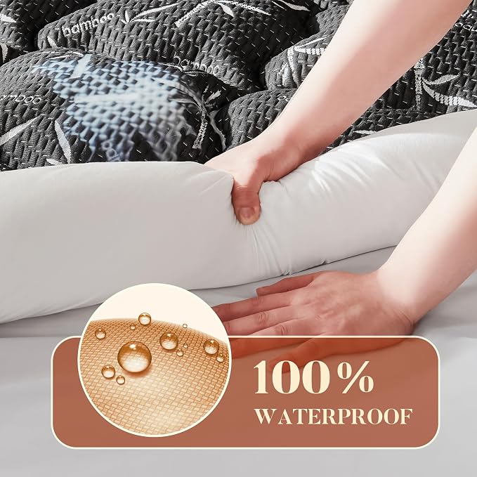 PRIMESOFT 100% Waterproof King Size Mattress Topper, Thick Pillow Top Mattress - Image 4