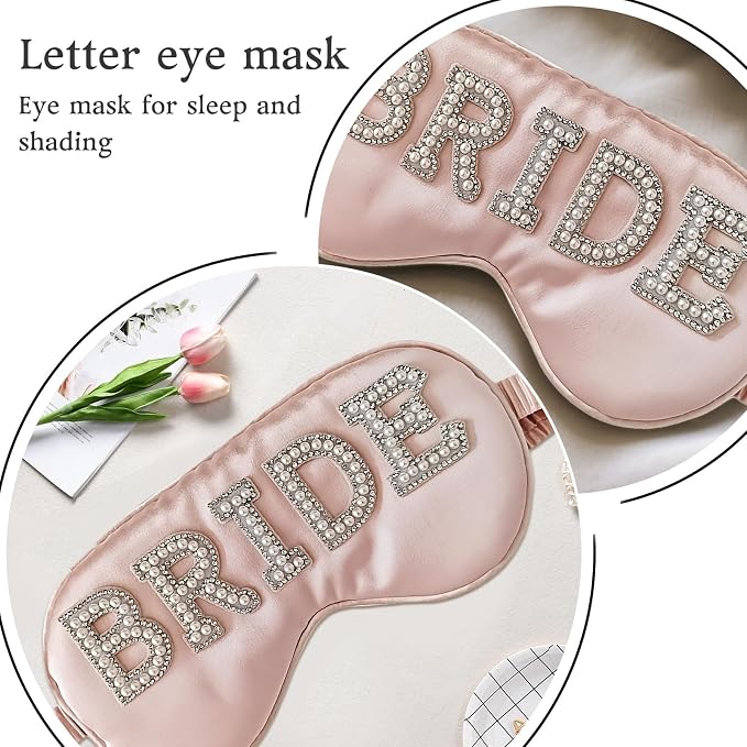 Bride Sleep Mask, Bride Eye Mask, Mrs Satin Bridal Eye Maskes Soft Sleep Maskes - Image 2
