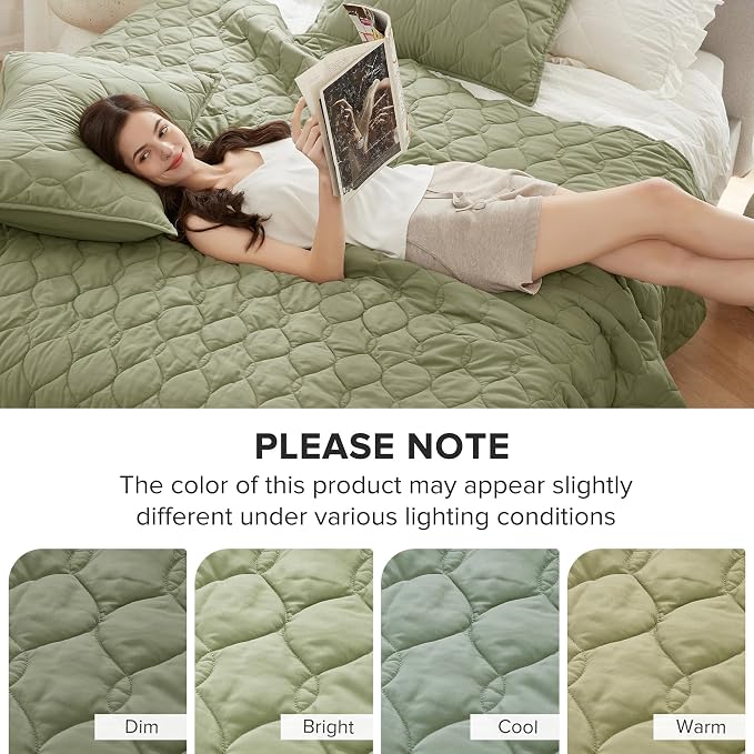 Comfort Spaces King Quilt Set Modern Reversible Ogee Coverlet King Bedding Set - Image 8