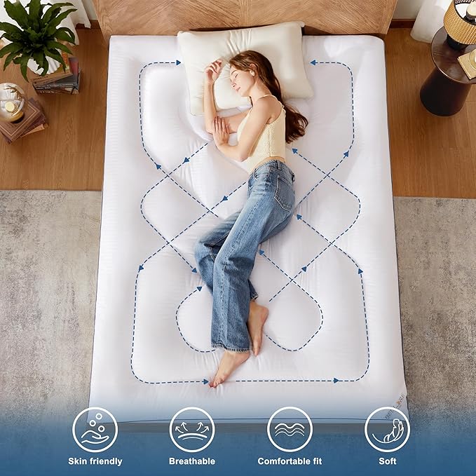 BEDLORE Twin Mattress Topper, Thick Pillow Top Pad - Image 6