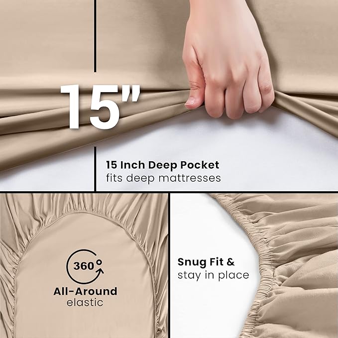 Utopia Bedding Queen Fitted Sheets - Image 6