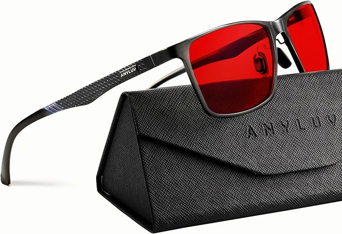 ANYLUV Blue Light Glasses Men, Relieve Eyestrain and Eye Protection, Al-Mg by ANYLUV