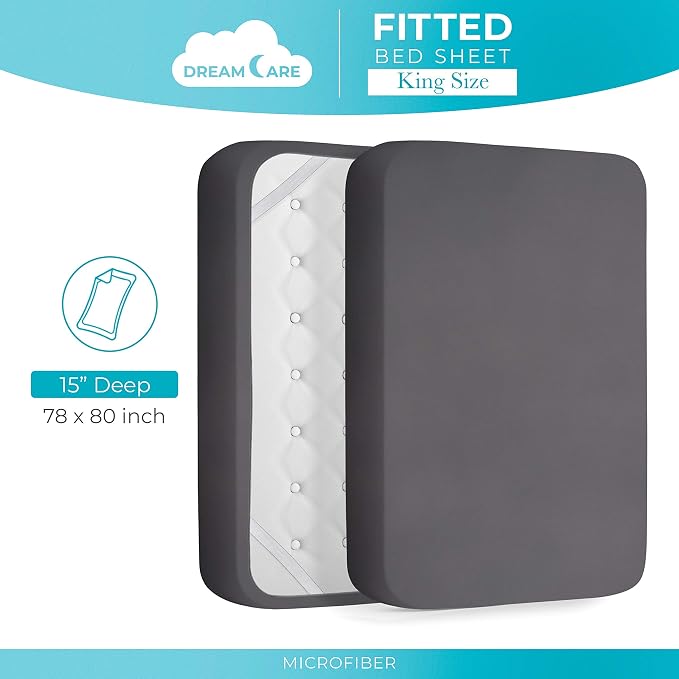 DREAMCARE King Fitted Sheet Only - Image 4