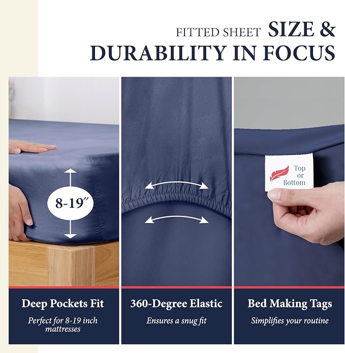 100% Egyptian Cotton King Size Sheets Set - Image 4