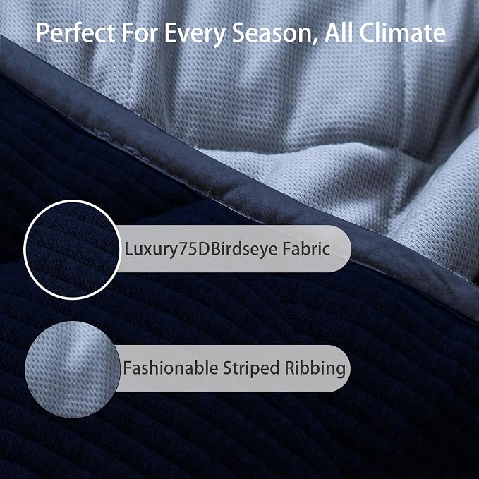 ZonLi 20lbs Weighted Blanket for Adults Sleeping, Double-Sided All Season - Image 4