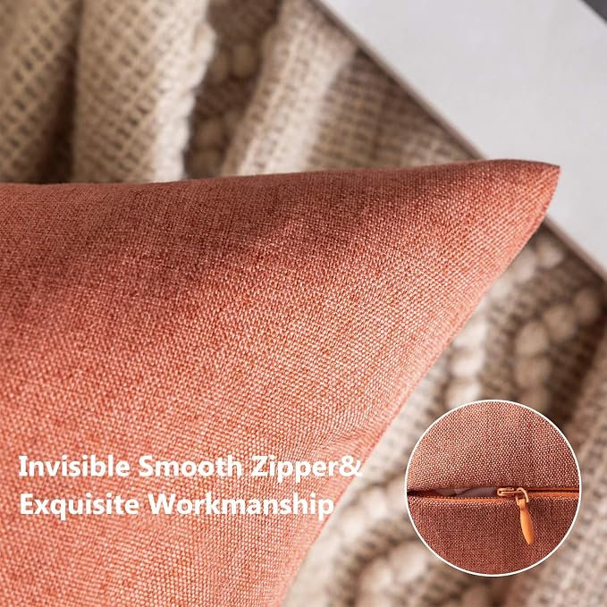 MIULEE Pack of 2 Decorative Outdoor Solid Waterproof Throw Pillow Covers Spring - Image 3
